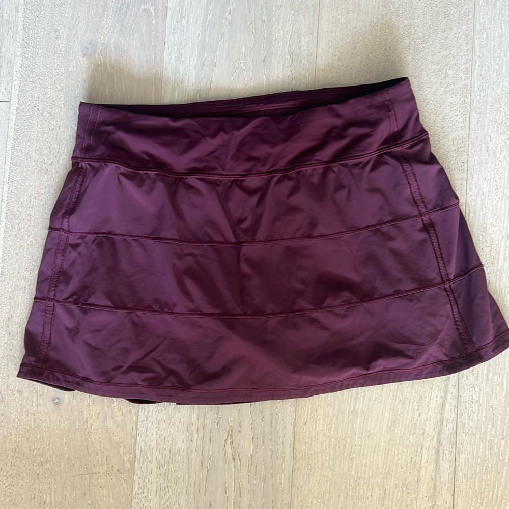 Lululemon Pace Rival Tennis Skirt Size 10 Maroon Mississippi State FSU TexasA&M
